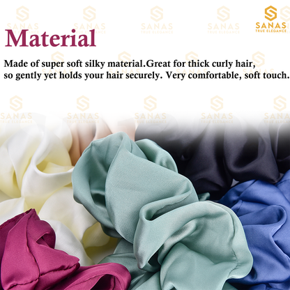 Sanas Scrunchies Satin Silk Combo 12 Pcs