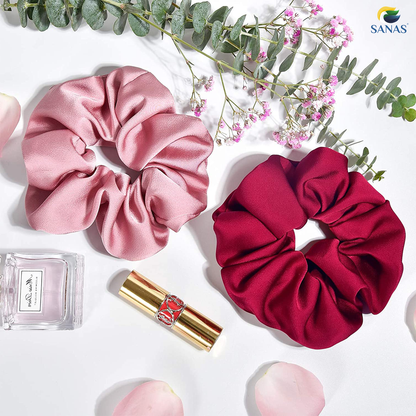 Sanas Scrunchies Satin Silk Combo 12 Pcs