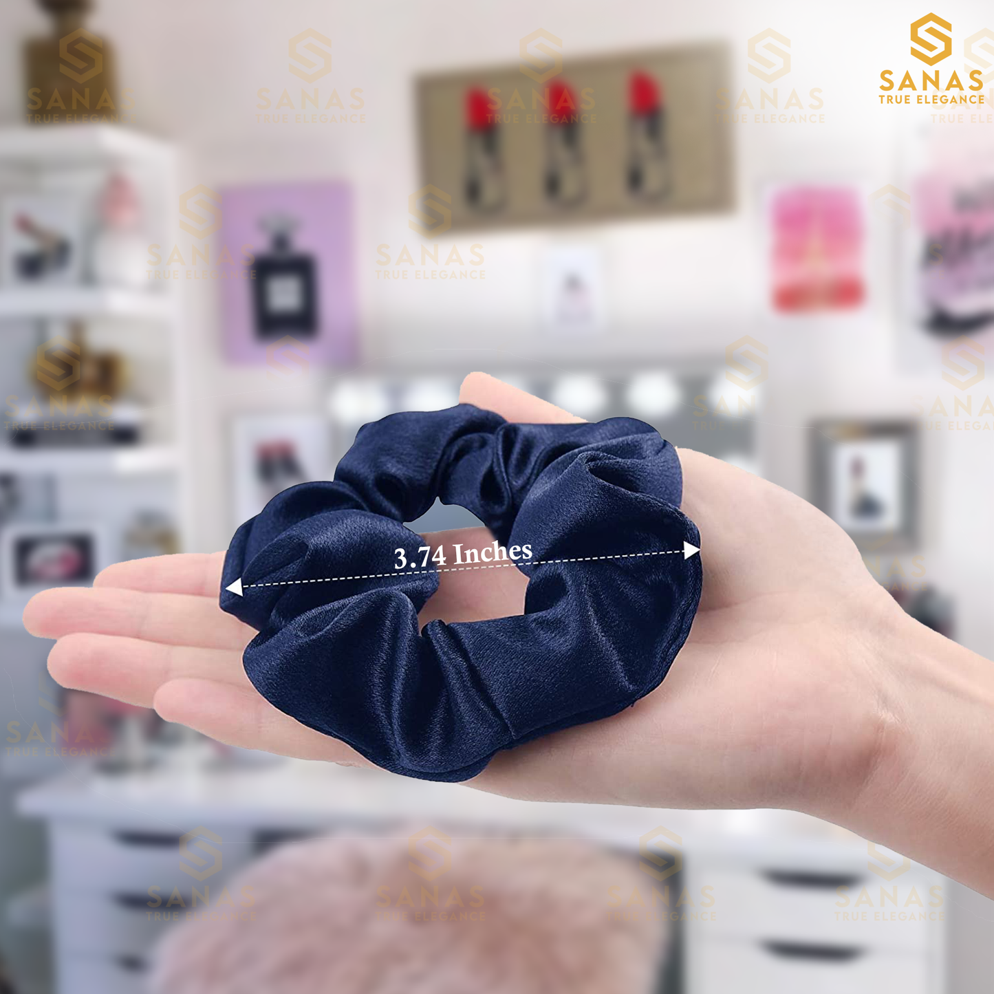 Sanas Scrunchies Satin Silk Combo 12 Pcs