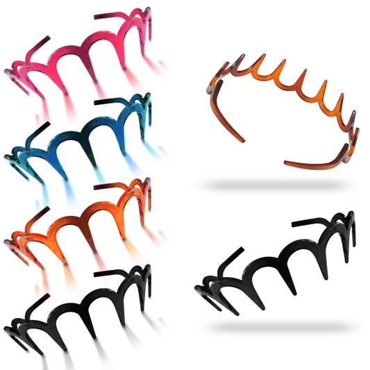 Sanas Long Teeth Hairband For Women - 4Pcs