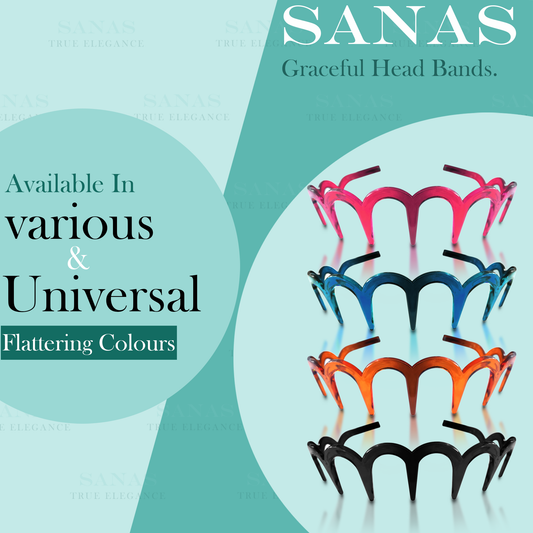 Sanas Long Teeth Hairband For Women - 4Pcs