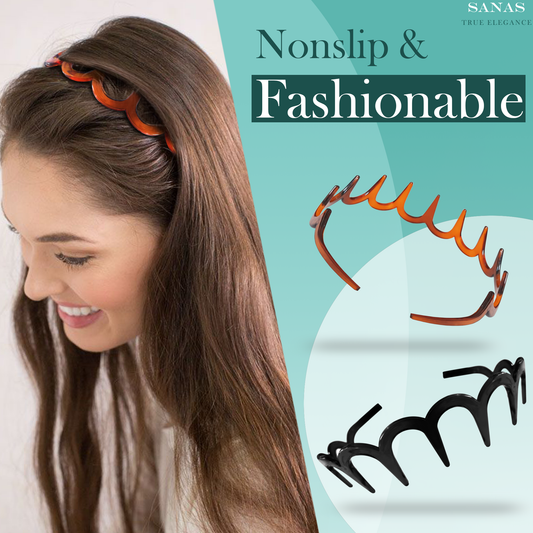 Sanas Long Teeth Hairband For Women - 4Pcs