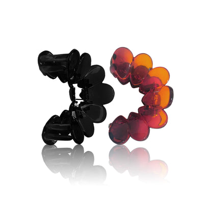 A Sanas Korean Acrylic Stylish Medium Hair Clips - 4Pcs