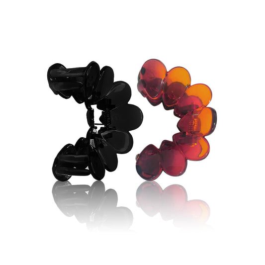 A Sanas Korean Acrylic Stylish Medium Hair Clips - 4Pcs