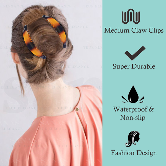 Sanas Acrylic Side Hair Comb - 2Pcs