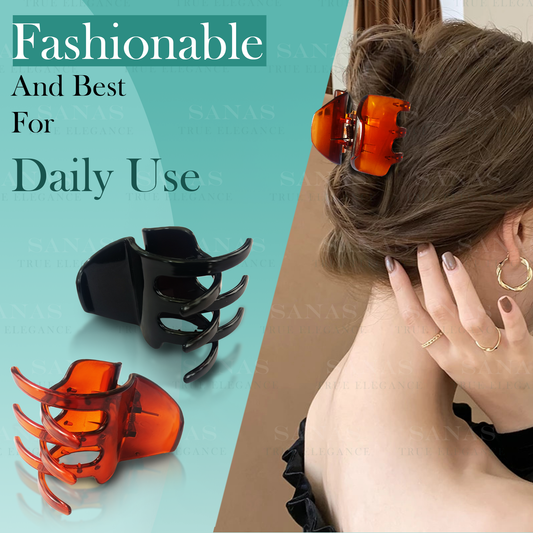 Sanas Acrylic Small Hair Clips - 6Pcs