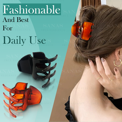 Sanas Acrylic Small Hair Clips - 6Pcs