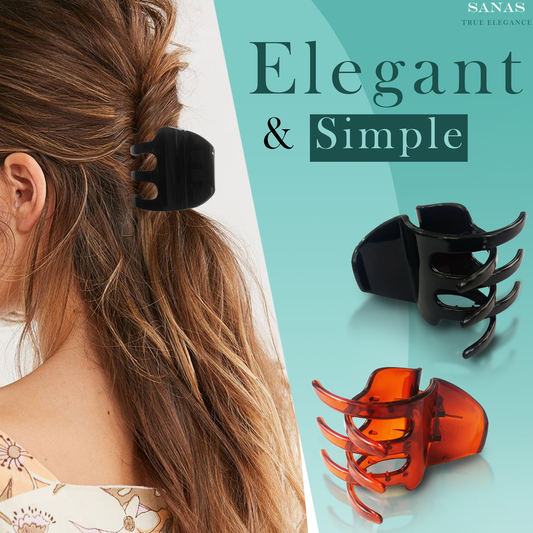 Sanas Acrylic Small Hair Clips - 6Pcs