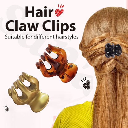Sanas Acrylic Glossy Small Claw for Women - 6Pcs