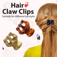 SANAS small acrylic claw hair clips for women glossy mini clutcher set of 6