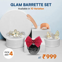 SANAS glam hair accessories set butterfly clips and pearl hair clips