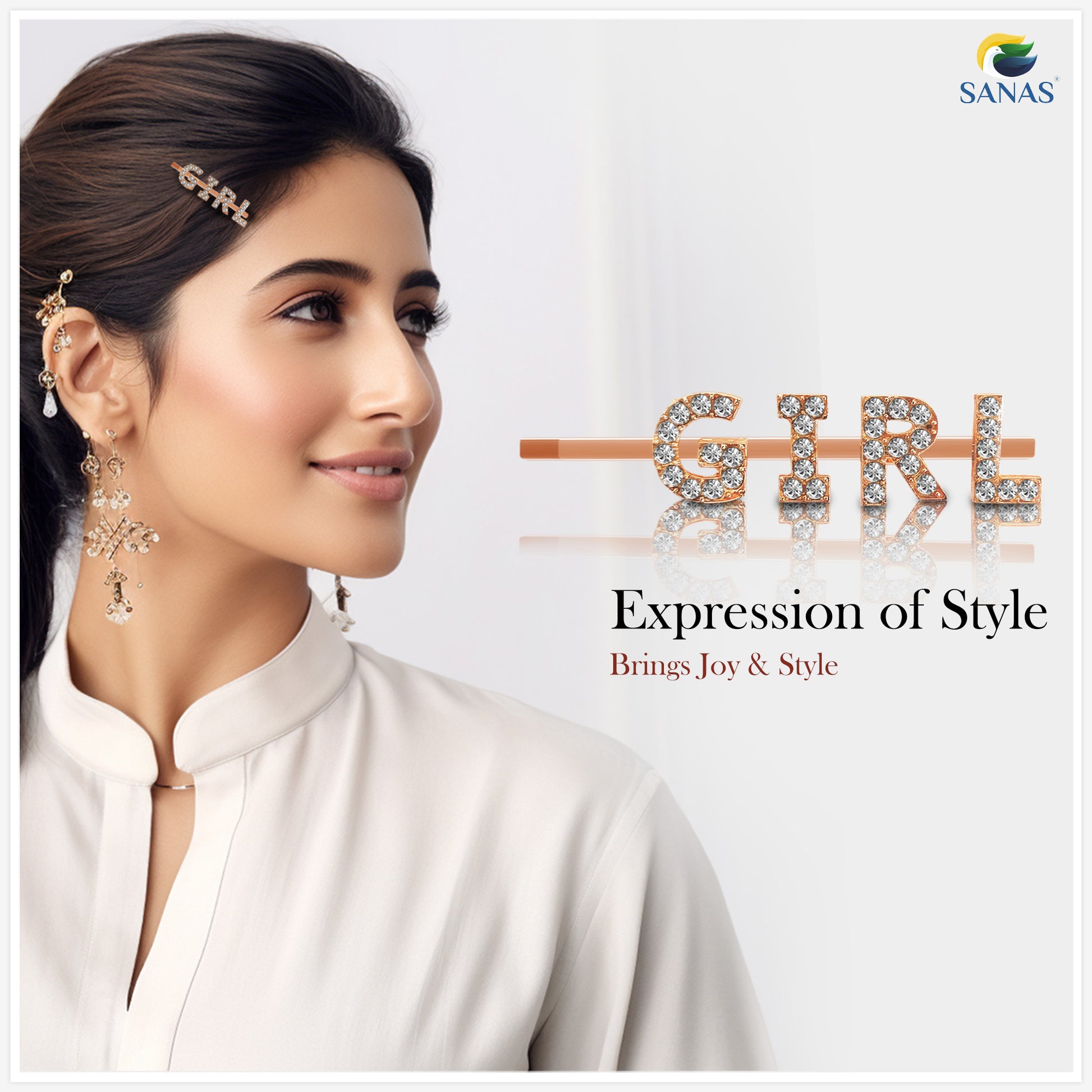 Trendy word letter hair pins for women – Sanas alphabet accessories