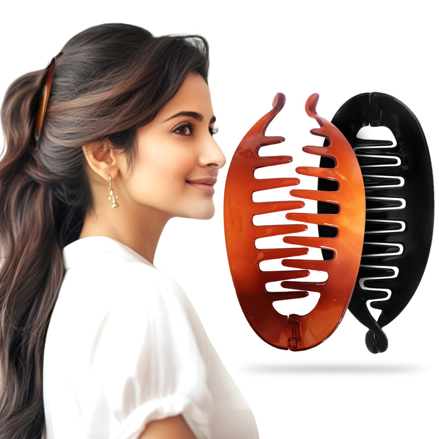 Sanas Banana Multicolor Hair Clip - 4Pcs