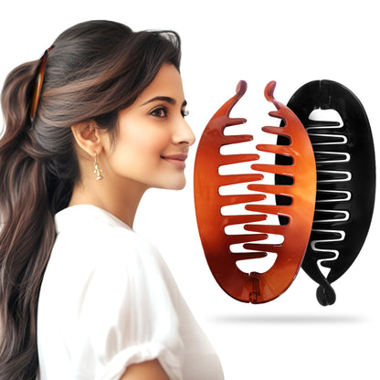 Sanas Banana Multicolor Hair Clip - 4Pcs