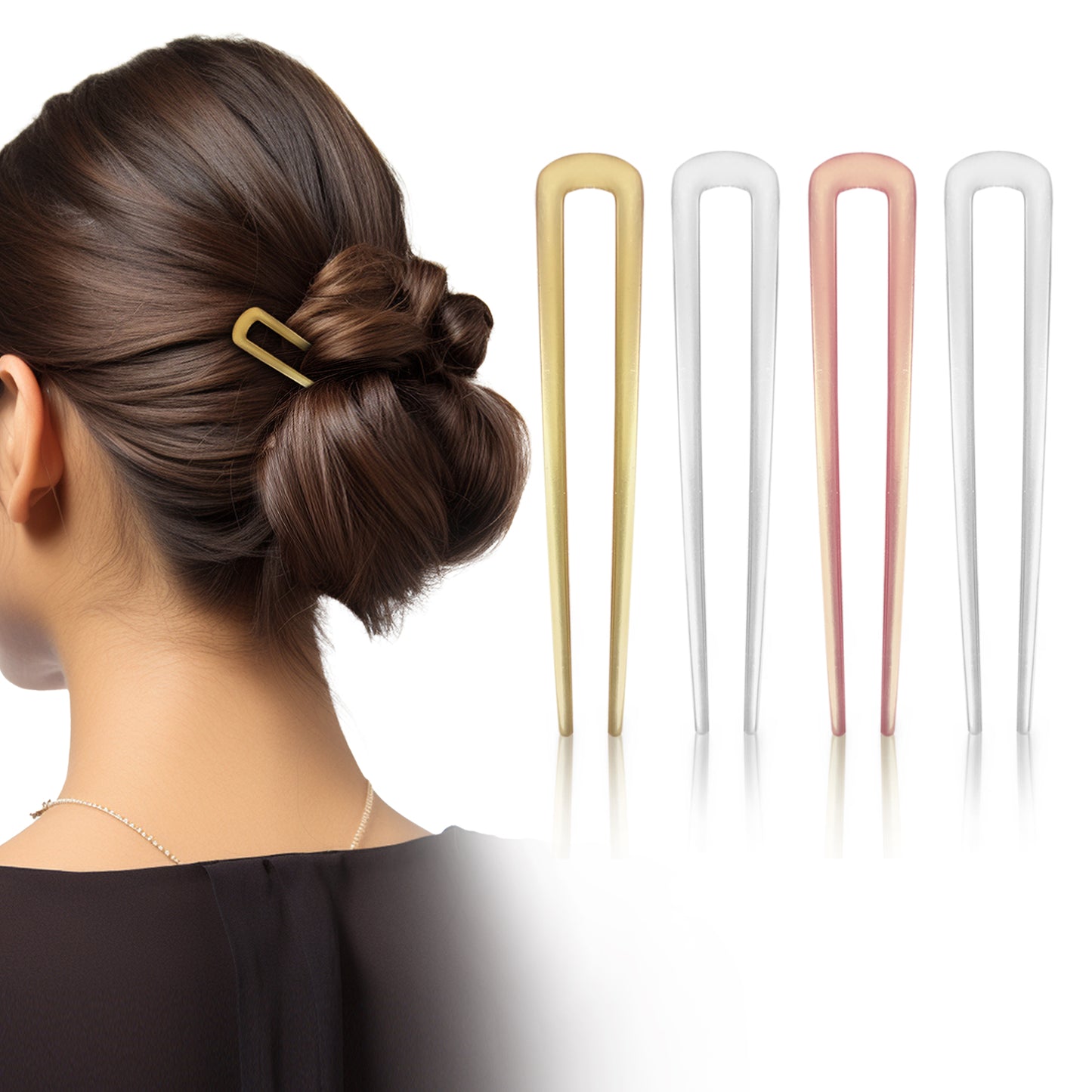 Sanas Hair Fork U Pin - 4Pcs