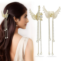 Pearl Tassel Butterfly Hair Clip