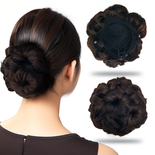 Sanas Black Fake Bun Hair Extension - 1Pc