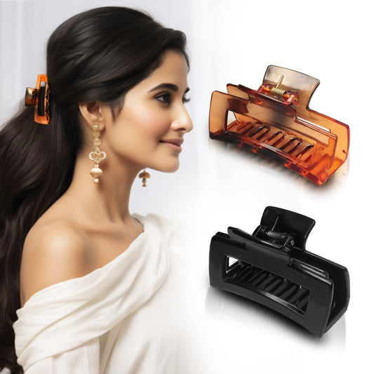 Sanas Korean rectangular hair clip – 2 pcs set for women