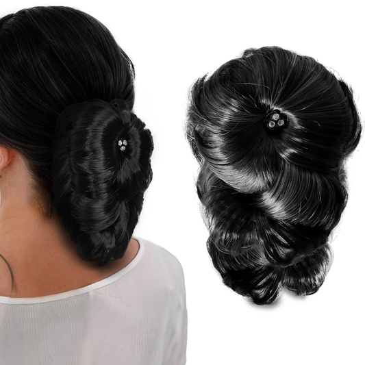 Synthetic Hair Extensions & Bun