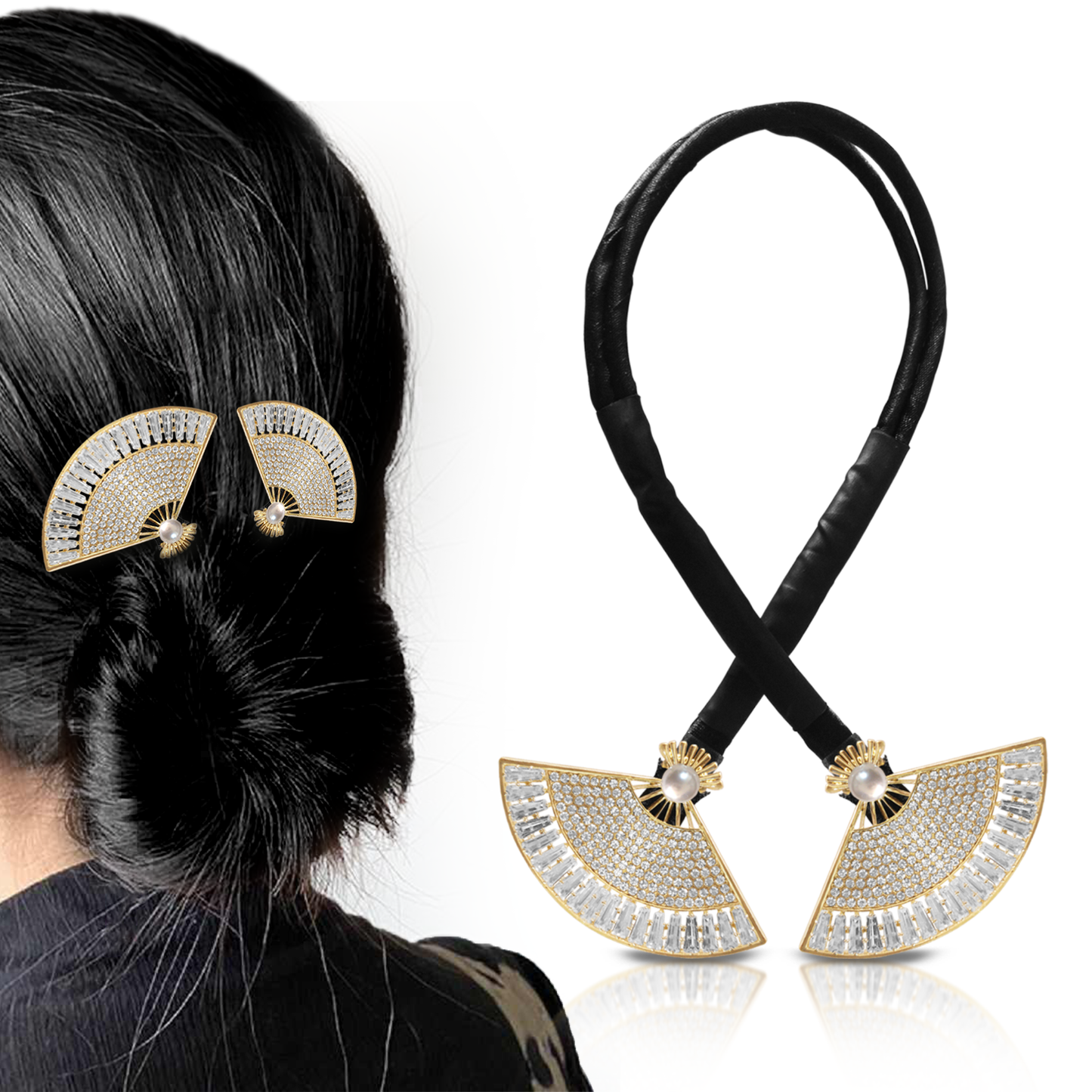 Sanas Rhinestone Hair Twist Bun Maker - 1Pc