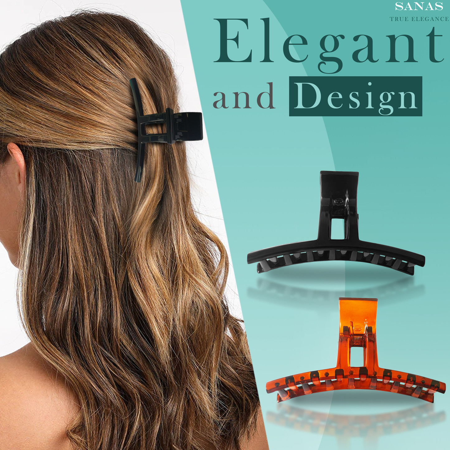 Sanas T Clips For Women Hair - 4PC