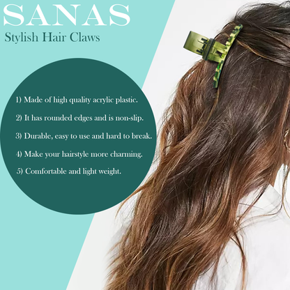 Sanas T Clips For Women Hair - 4PC