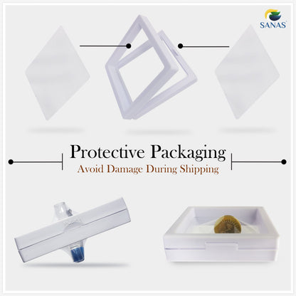 Sanas Floating Display Frame Acrylic White Shadow Box(6Pcs)