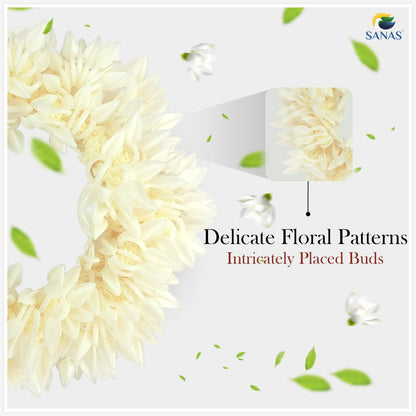 Sanas Gajra For Hair Accessories For Women Scented Mogra Gajra For Hair 2pcs (White)