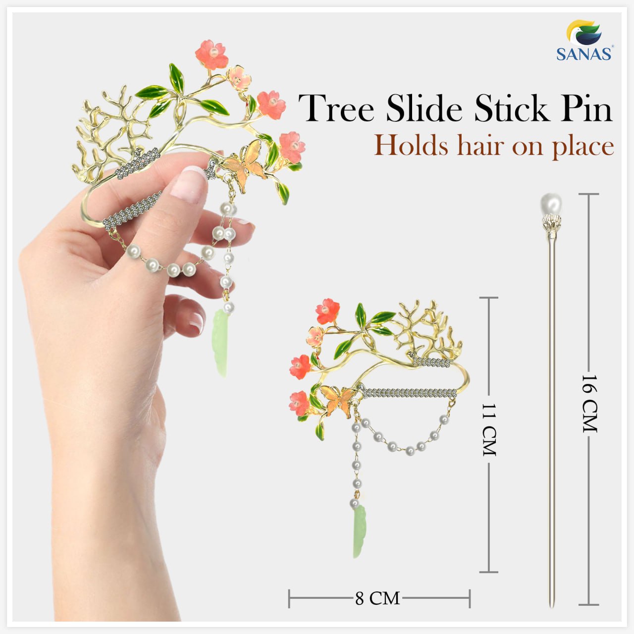 Tassel & Flower Hair Clips