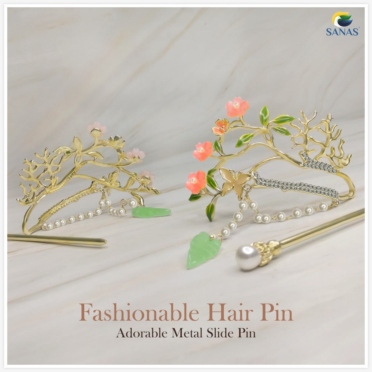 Tassel & Flower Hair Clips