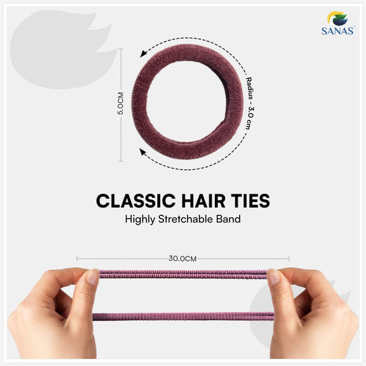 Soft Fabric Hair Rubber Bands in Pastel Colors