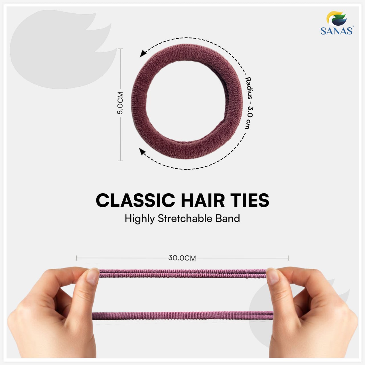 Soft Fabric Hair Rubber Bands in Pastel Colors