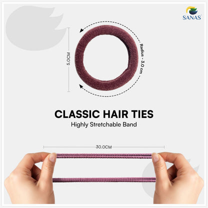 Soft Fabric Hair Rubber Bands in Pastel Colors