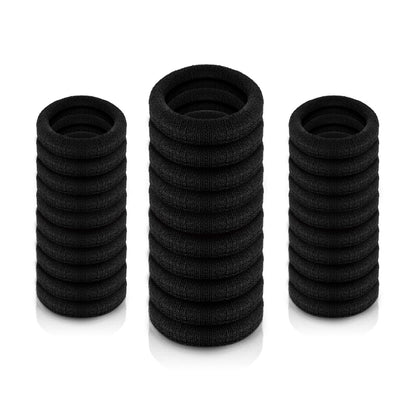 Sanas Black Hair Bands 30Pcs Elastic Hair Ties for Women and Girls