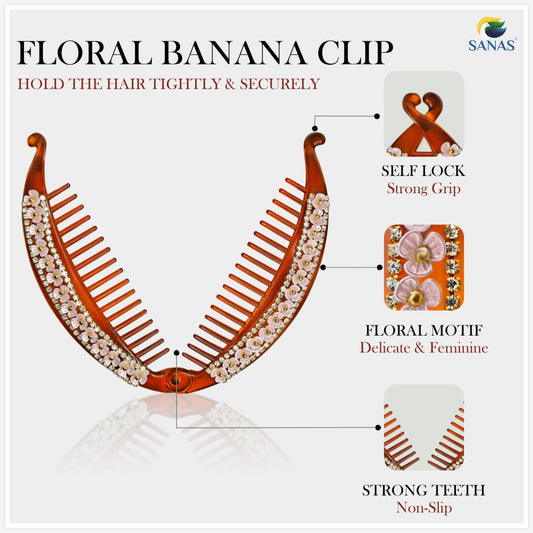 Matte finish banana hair clip for secure all-day hair hold