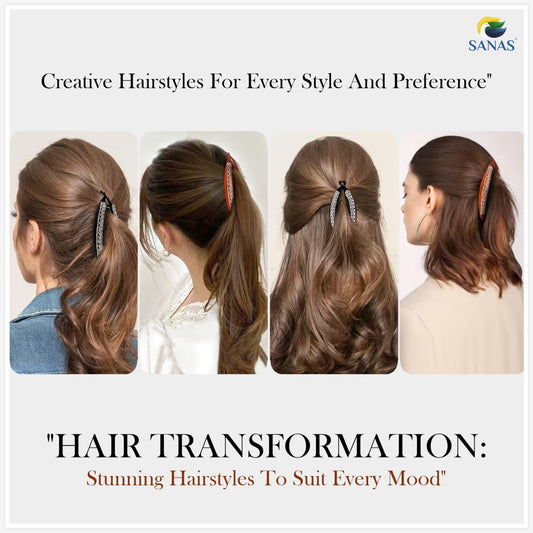 Stylish banana hair clip for women perfect for casual and office wear